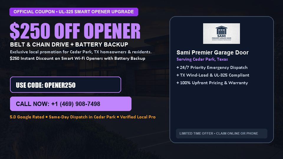 Sami Premier Garage Door $250 OFF Premium LiftMaster Opener Installation