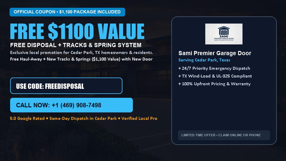 Sami Premier Garage Door FREE Haul-Away & Heavy-Duty Tracks with New Door